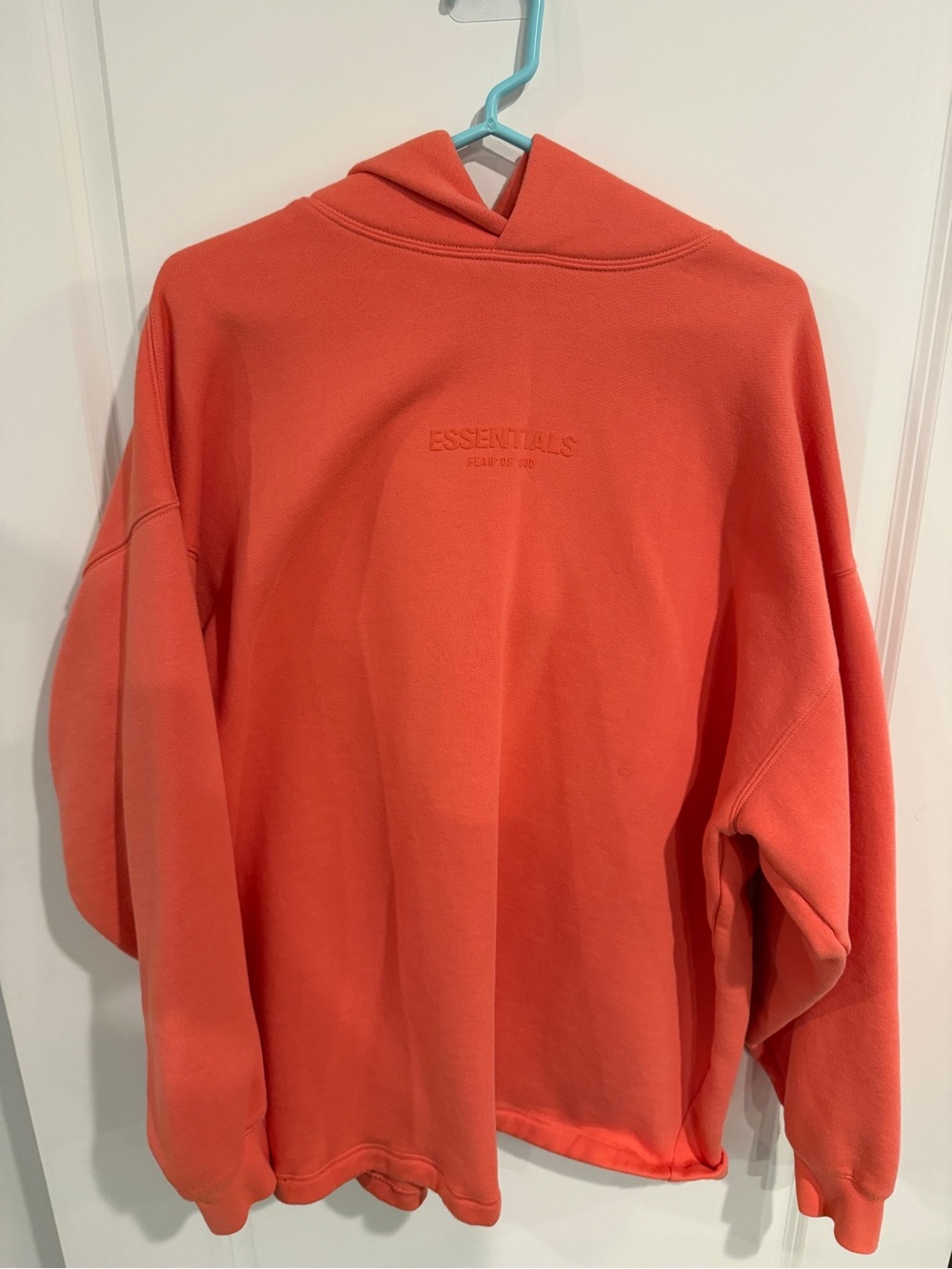 Essentials Coral Orange Hoodie Sweatshirt